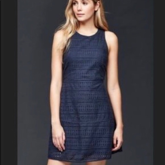 Old Navy Dresses & Skirts - Old Navy Blue Eyelet Sheath Dress